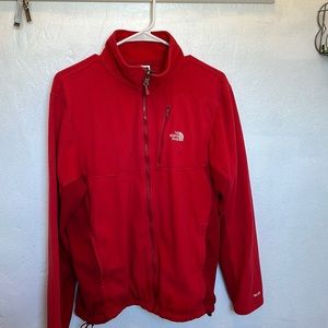 Red men’s north face fleece